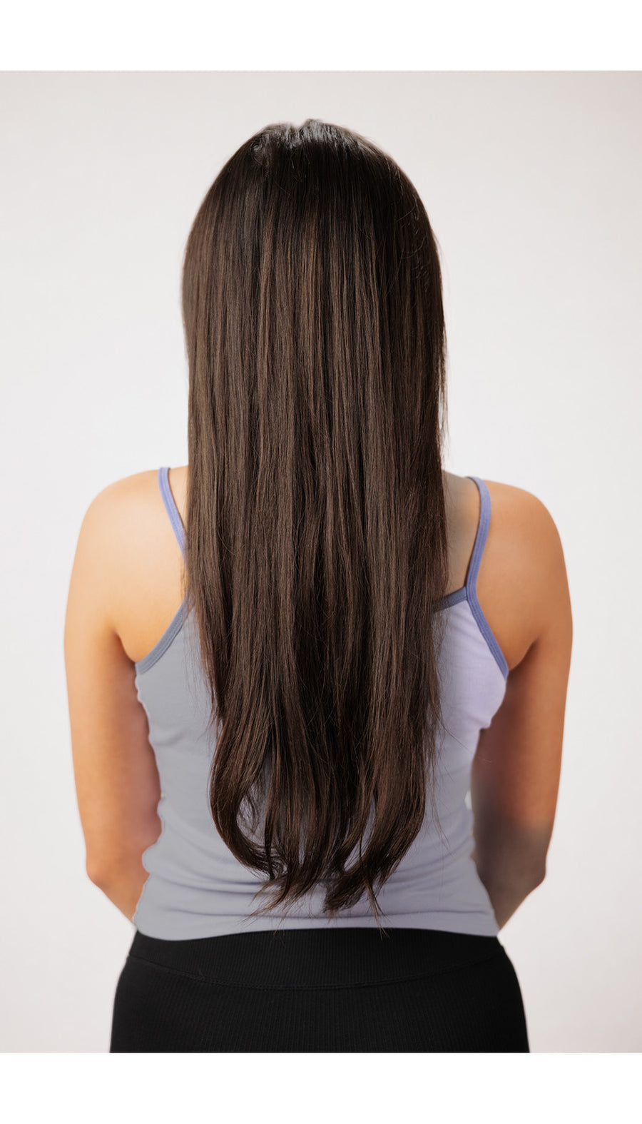 Hair after application and styling with Double Shot
